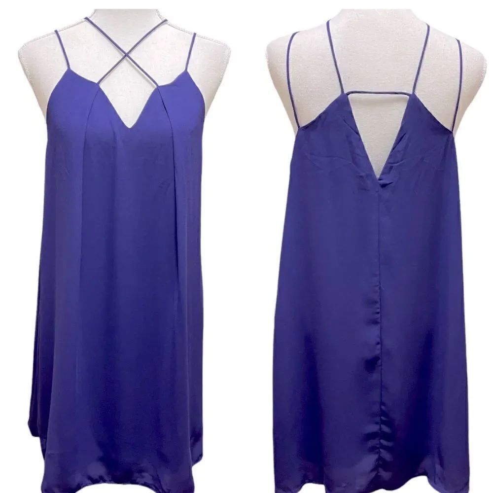 She + Sky Strappy Chiffon Shift Dress SMALL NWT
